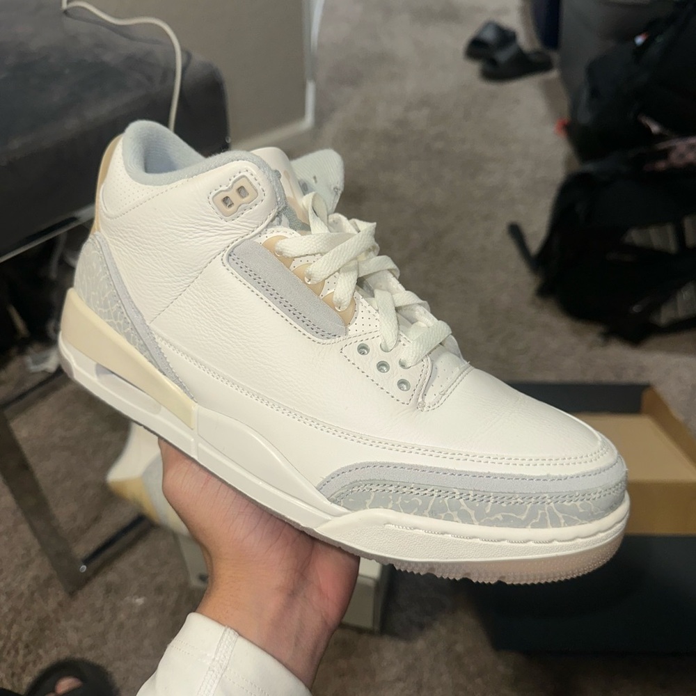 Jordan Cream and Light Gray Sneakers